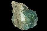 Green Fluorite Crystals on Quartz - China #122005-1